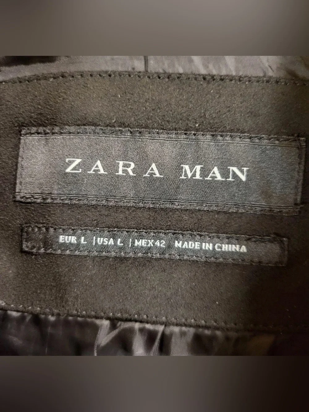 Zara Ultra Suede Mens Rider Motorcycle Jacket Black Size Large